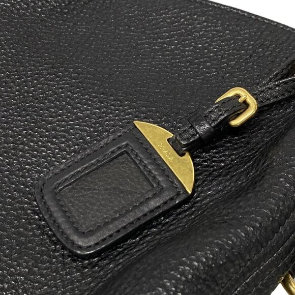 PRADA - Black Leather Shoulder Bag 807-061625 - Picture 8 of 14